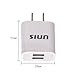 KLOKOL Home Wall Dual USB Charger,Universal Power Adapter Travel Charger for iPhone iPad, Samsung Galaxy, HTC Nexus, Smart Phones, Bluetooth Speaker Headset, White