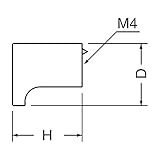 シロクマ 真チュウ円筒ツマミ 12Φ ホワイト KB-1