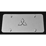 Mitsubishi 3D Logo on Stainless steel License Plate 