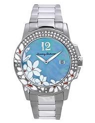 Tommy Bahama Swiss Womens TB4043 Bimini Floral Round Stone Bezel Blue Analog Watch