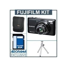 Fujifilm FinePix T400 16MP Digital Camera Kit - Black - with 8GB SD Memory Card, Camera Case , Table Top Tripod