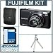 Fujifilm FinePix T400 16MP Digital Camera Kit - Black - with 8GB SD Memory Card, Camera Case , Table Top Tripod