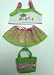 Pink and Green with Bag Outfit fits most Webkinz, Shining Star and 8" - 10" Make Your Own Stuffed Animals