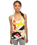 Triple 5 Soul - Triple 5 Soul The Multilingual Racer Back Tank in White,Tops (Sleeveless) for Women (555 Soul)