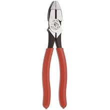 Klein HD2000-9NE High-Leverage Side-Cutting Pliers Heavy-Duty Cutting 2000 Series Red 9-Inches