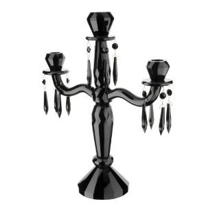 Villeroy and Boch Crystal Retro Accessories Candelabra 3 Arm Black by VILLEROY & BOCH CRYSTAL