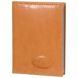 Robe di Firenze Light Brown Calf Leather Book Card Holder