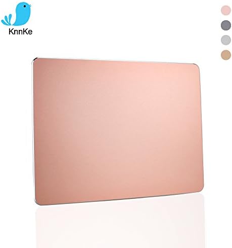 Mouse Pad, Gaming Aluminium Mouse Pad,Non-slip Flannel Base &amp; Micro Sand Blasting Aluminium Surface for Fast and Accurate Control-Compatible Any Dpi Speed &amp; Optical Laser Mice or Desktop (Rose Gold)