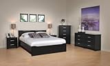 4 PC Coal Harbor Black Platform Bedroom Set