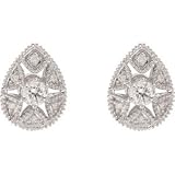 14K White Diamond Earrings 5 8 Ct Tw Pair