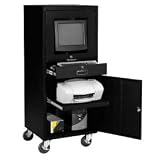 Mobile Security Computer Cabinet - Black