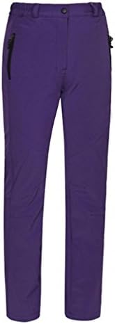 DONYAN Women's Waterproof Mountain Pants Fleece Windproof Ski Pants(Dark Purplish,US XS/L)