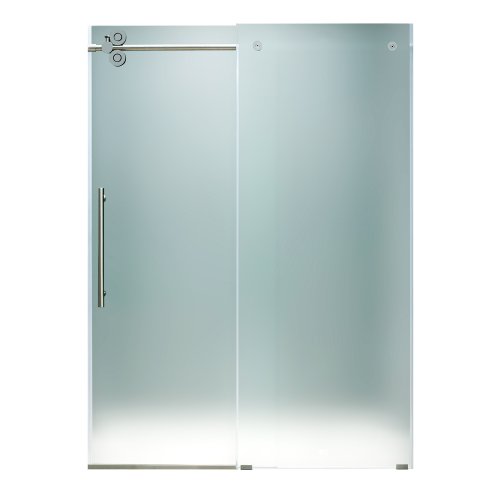 new year VG6041CHMT7274L Frosted Frameless Shower EnclosureB0042UF5MW