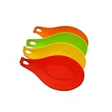 Silicone Spoon Rest Durable, Attractive Kitchen Utensils - Won't Chip Crack or Rust - Dishwasher Safe - Heat Resistant Stove Top Spoonrests - Essential Cookware Gadget and Bakeware Tool