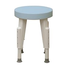 Ableware 727152100 Rotating Shower Stool, Adjustable Legs