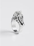GUESS Zebra Head Ring - Size 7, SILVER (7)