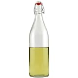 Bormioli Rocco Giara Clear Glass Bottle With Stopper, 33 3/4 oz.