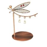 Dragonfly Copper Color Jewelry Earring Holder Tree Organizer Stand Display