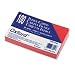 Oxford(R) Colored Recycled Index Cards, Unruled, 3in. x 5in., Cherry, Pack Of 100