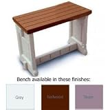 Confer Plastics Patio Bench - All-Weather Plastic LAPB36-R (Redwood/Beige) (20"H x 36"W x 12"D)