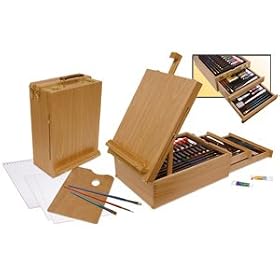 Royal & Langnickel 104 Piece Artist Wood Easel All Media Art Set