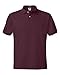 Hanes Men's ComfortBlend EcoSmart Jersey Polo, Maroon, 2XL