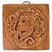 NOVICA Ceramic plaque, 'Ginger Chichen Itza Skull'