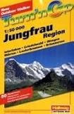 Jungfrau Region 1 : 50 000. Hallwag Outdoor Map: Interlaken-Grindelwald-Wengen-Mürren-Lauterbrunner-Brienzersee. Turn n Go, 50 Wandertouren