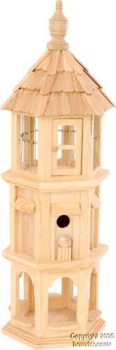 Wooden Bird House Feeder