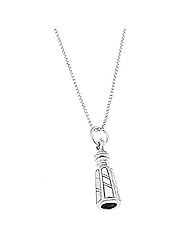 Sterling Silver Three Dimensional Salt or Pepper Shaker Necklace