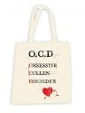 O.C.D (Obsessive Cullen Disorder) Cream Tote Bag- Inspired By Twilight