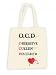 O.C.D (Obsessive Cullen Disorder) Cream Tote Bag- Inspired By Twilight