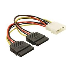 DELOCK Adapter Power SATA HDD2x zu 4Pin-St 10cm