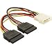 DELOCK Adapter Power SATA HDD2x zu 4Pin-St 10cm