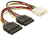 DELOCK Adapter Power SATA HDD2x zu 4Pin-St 10cm