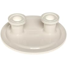 Nalgene 2689-2075 Polypropylene Sanitary End Cap with Two 19mm Ports, 76mm Flange Mount (Case of 4)