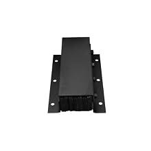 IWI Steel Face Rubber Dock Bumper, Rectangular, Laminated, Vertical Mount, 6 Holes, 24" Length, 11" Width, 6" Depth
