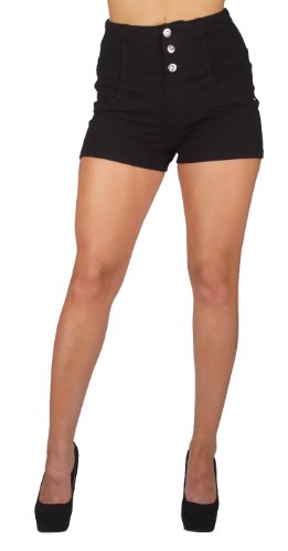 U-Turn 3004 Colombian style Sexy Stretch Moleton Butt lift High-Waist Shorts