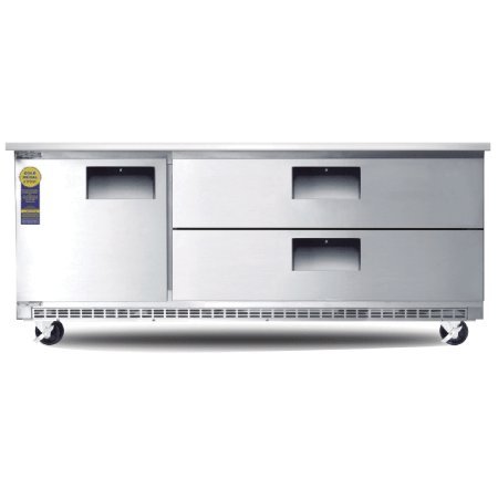 72 Three Section One Door Two Drawer Combo Undercounter