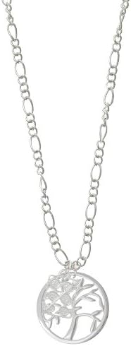 3-D Silver Eye shadow Makeup Palette Silver Tree of Life Figaro Necklace