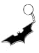 Toys & Games : Dark Knight: Metal Logo Keychain