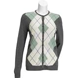 Tehama Long Sleeve Cashmere Argyle Cardigan