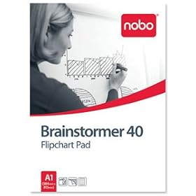 Nobo Brainstormer Flipchart Pad Perforated 40 Sheets A1 Feint Lined Ref 34633719 [Pack of 5]