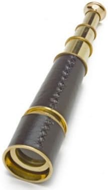 Leather Wrapped Brass Telescope