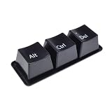 Cute 3 Cups Ctrl/Alt/Del Shape Senior Environmental Plastic Clavier Keypress Cup Black Cute 3 Cups Ctrl/Alt/Del Shape Senior Environmental Plastic Clavier Keypress Cup Black