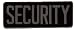 Security Uniforms | Security Guard Uniforms - SECURITY Large Uniform Jacket Back Patch 11" x 4" with 3" High GRAY letters on BLACK Background