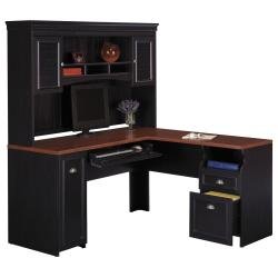 L-Desk and Hutch Set - Fairview Collection - Bush Office Furniture - FAIR-DH,Bush Furniture