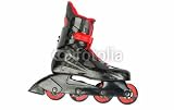 Wallmonkeys Peel and Stick Wall Decals - Black with Red Rollerskates Isolated. - Removable Graphic