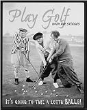 Desperate Enterprises 3 Stooges Lotta Balls Collectible Metal Sign