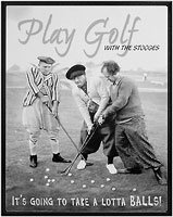 Desperate Enterprises 3 Stooges Lotta Balls Collectible Metal Sign